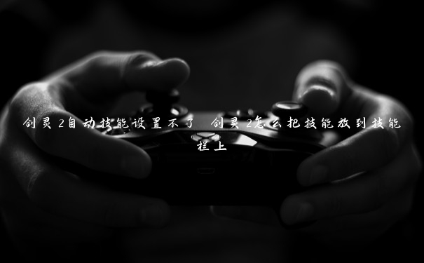 剑灵2自动技能设置不了 剑灵2怎么把技能放到技能栏上 剑灵2自动技能设置不了 剑灵2怎么把技能放到技能栏上