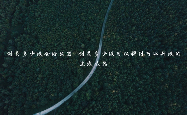剑灵多少级会给武器 剑灵多少级可以得到可以升级的主线武器 剑灵多少级会给武器 剑灵多少级可以得到可以升级的主线武器