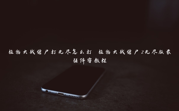 植物大战僵尸打无尽怎么打 植物大战僵尸2无尽版最强阵容教程 植物大战僵尸打无尽怎么打 植物大战僵尸2无尽版最强阵容教程