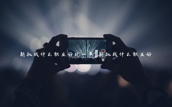 新挑战什么职业好玩一点_新挑战什么职业好