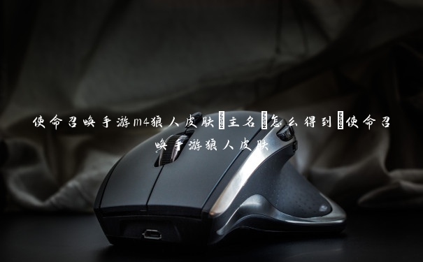 使命召唤手游m4狼人皮肤[主名]怎么得到_使命召唤手游狼人皮肤