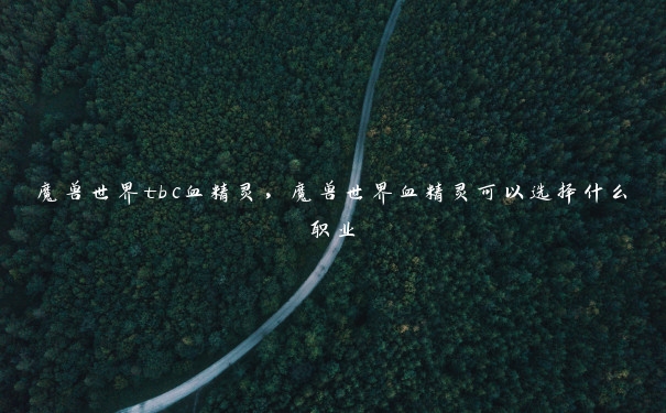 魔兽世界tbc血精灵，魔兽世界血精灵可以选择什么职业