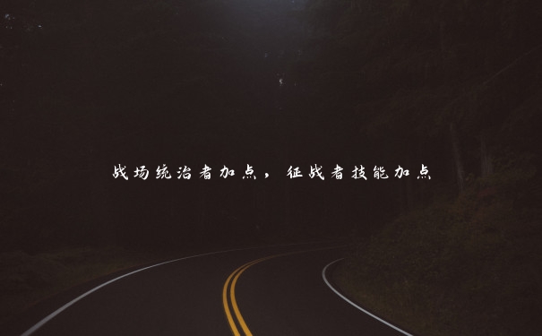 战场统治者加点,征战者技能加点 战场统治者加点,征战者技能加点