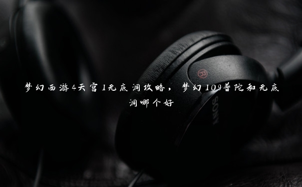 梦幻西游4天宫1无底洞攻略，梦幻109普陀和无底洞哪个好