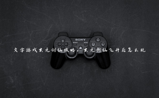 文字游戏玄元剑仙攻略,玄元剑仙飞升后怎么玩 文字游戏玄元剑仙攻略,玄元剑仙飞升后怎么玩