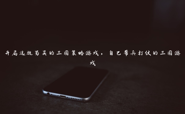 开局选魏蜀吴的三国策略游戏,自己带兵打仗的三国游戏 开局选魏蜀吴的三国策略游戏,自己带兵打仗的三国游戏