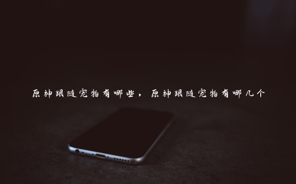 原神跟随宠物有哪些,原神跟随宠物有哪几个 原神跟随宠物有哪些,原神跟随宠物有哪几个