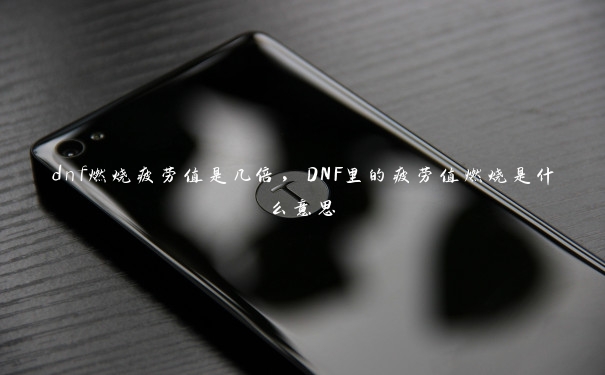 dnf燃烧疲劳值是几倍,DNF里的疲劳值燃烧是什么意思 dnf燃烧疲劳值是几倍,DNF里的疲劳值燃烧是什么意思