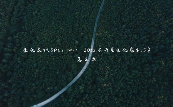 生化危机5pc，win 10打不开《生化危机5》怎么办