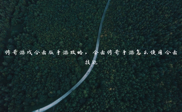 传奇游戏合击版手游攻略,合击传奇手游怎么使用合击技能 传奇游戏合击版手游攻略,合击传奇手游怎么使用合击技能